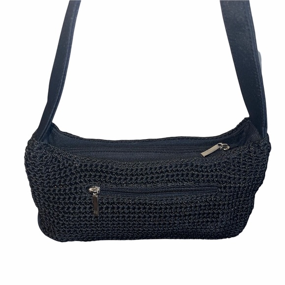 Y2K crochet butterfly mini shoulder bag 90s black - Picture 4 of 6